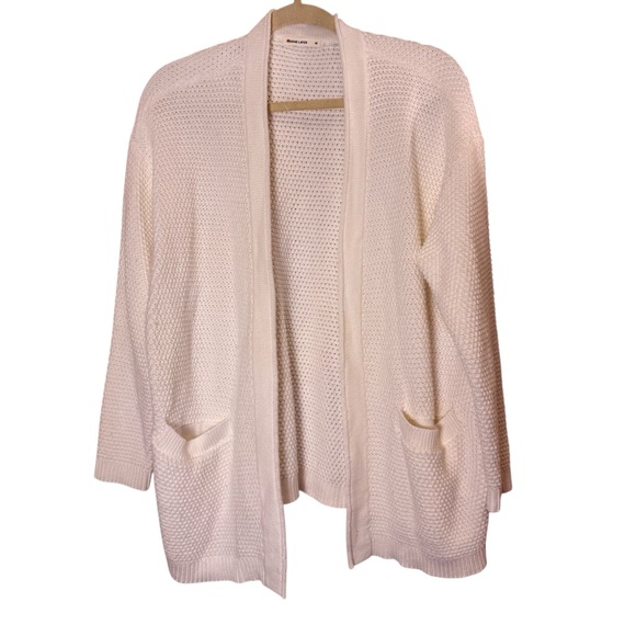 Marine Layer Sweaters - Marine Layer Women’s Cotton Cream Knit Cardigan Sz M